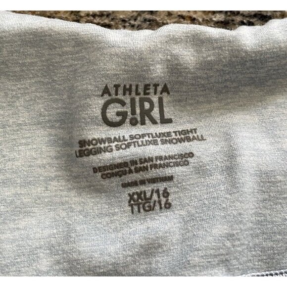 Athleta Girl Snowball SoftLuxe Tight Legging Pant Sz XXL 16 Heather Blue Active - Picture 7 of 13
